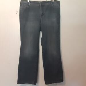 JMS Jeans Womens 20W Bootcut High-Rise Medium Blue Stretch Distressed